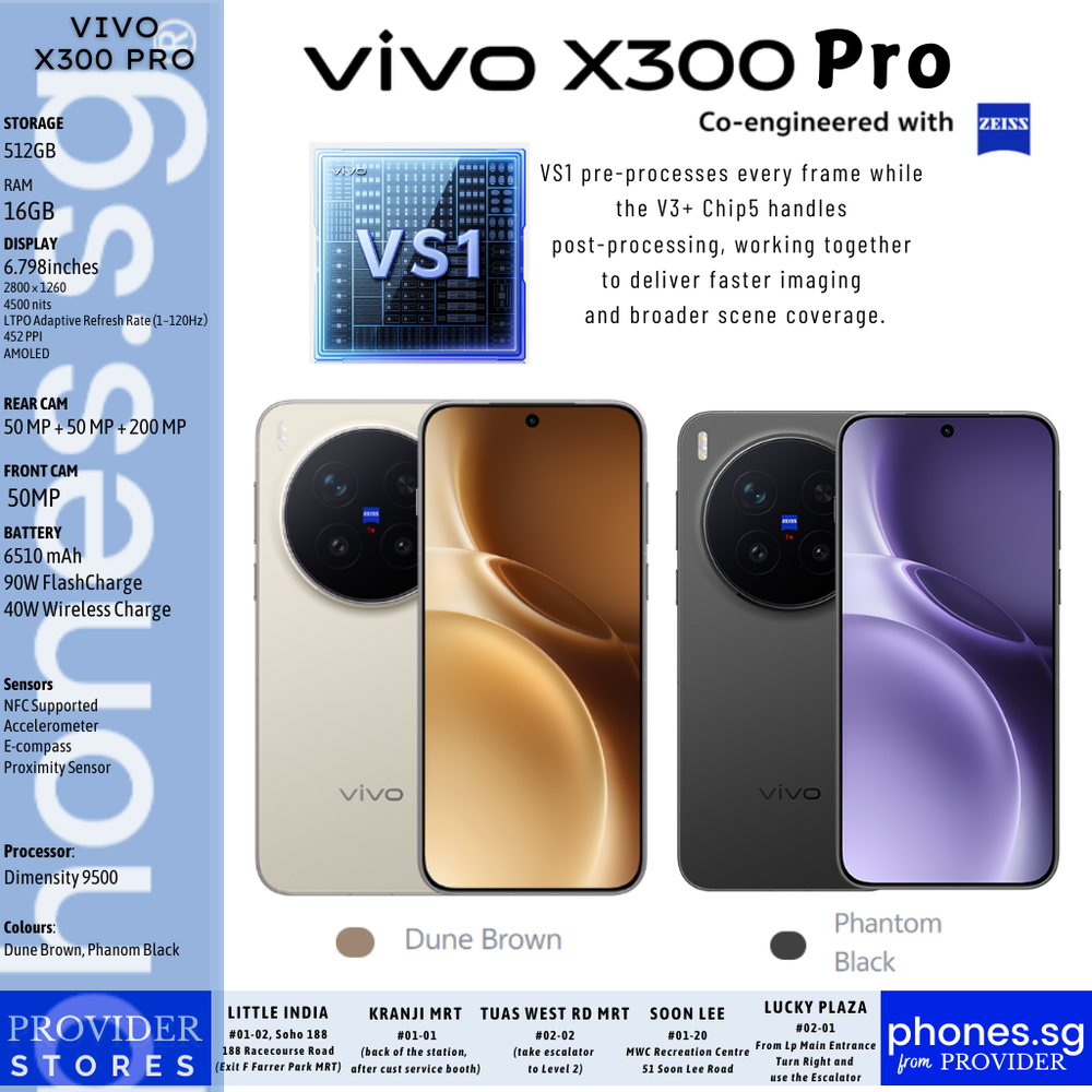 Vivo X300 Pro 5G (16GB RAM/ 512GB Storage/ 50MP + 50MP + 200MP